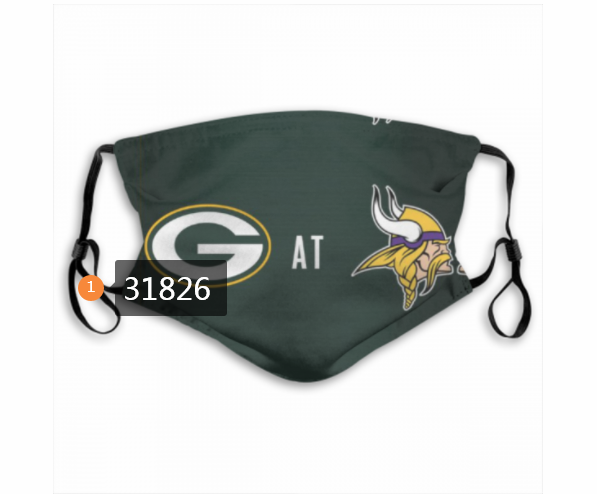 NFL Green Bay Packers 1272020 Dust mask with filter->nfl dust mask->Sports Accessory